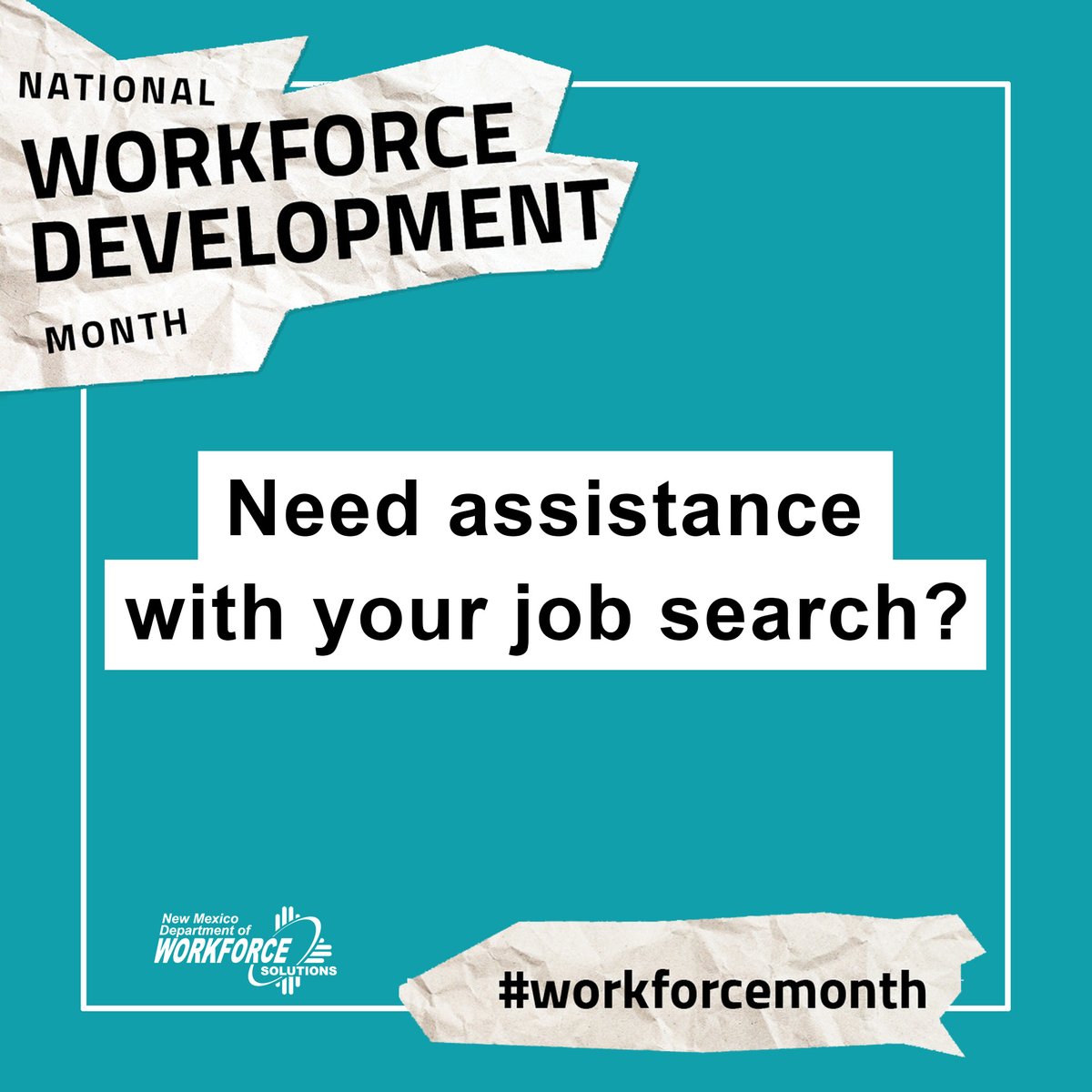 NMDWS's tweet image. Need job search help in New Mexico? Visit our free Workforce Connection Centers or call for assistance

Not able to make it to an office? No problem! Call any New Mexico Workforce Connection and they can assist you over the phone

#NewMexico #NMWorkforceConnection #WorkforceMonth