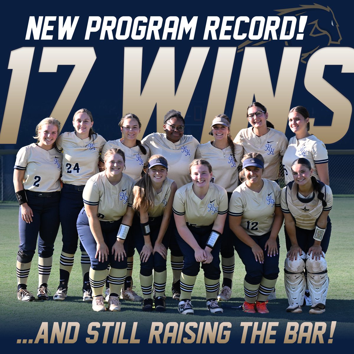 HHokcSports's tweet photo. 🐐The GOAT squad! 🐐 #ChargerPride for the 2023 #Fastpitch team, broke the program’s season wins record with an 8-2 win at Jones! #hhokc #teamwork #onward #okpreps https://t.co/fozt7jRxfF