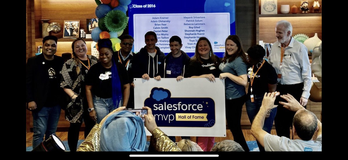 Thank you to the @salesforce Community Team for having the #MVP Hall of Fame ceremony!  I missed being there in person but happy I was able to join virtually. Cheers to my fellow classmates. #Classof2016 #DF23