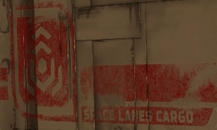 justdyland's tweet photo. Space Lanes Cargo was among several representatives at Azimuth Biotech's recent Corporate Convention.
I was reminded of them after passing by this peculiar looking cargo container. Interesting Logo...
https://t.co/q3Ft2IYNBd
#EliteDangerousOdyssey #AzimuthBiotech #EvilSchemes https://t.co/4ezS76uc9n