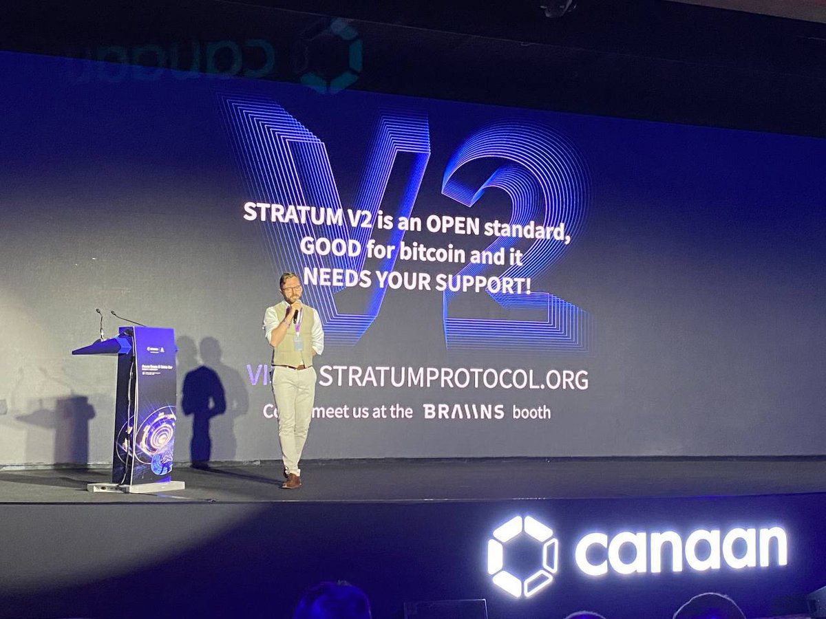 Our co-founder and co-author of Stratum V2, Pavel Moravec, spoke about SV2’s game changing potential at Canaan’s 10 year anniversary event in Singapore today.

Thank you for having us, Canaan!