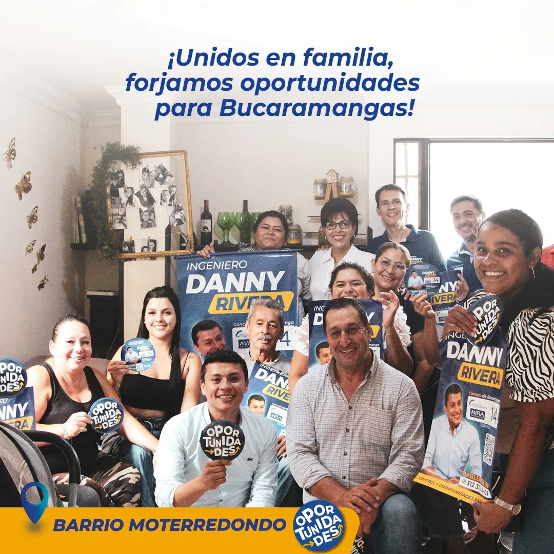 IngDannyRivera's tweet photo. El barrio Gran Ladera nos recibió con calor y esperanza. Nuestro compromiso es claro: fortalecer las familias y abrir puertas de oportunidad en Bucaramanga. 💙🏘️🔑 
#ConcejoDeBucaramanga #CMira14 #PartidoConservador #PartidoMira #Numero14 #Bucaramanga #BGA #OportunidadesParaCreer https://t.co/8EgpEWhH7C