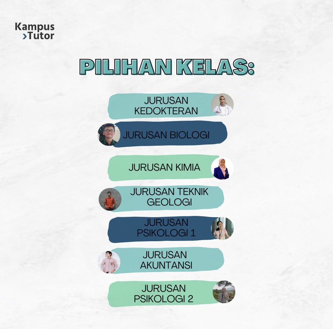 KampusTutor's tweet image. 📍KATO MINI CLASS AKHIRNYA DIBUKA (LAGI)📍

Buat kamu ✨soon-to-be✨ mahasiswa yang masih bingung ambil prodi apa atau selalu penasaran "gimana ya matkul kuliah prodi X? 🧐"

Pasti bakal cocok join KaTo Mini Class. Guarenteed! 🤞

#AmbilLangkahPertama #Studytwt #AMBISVERSE