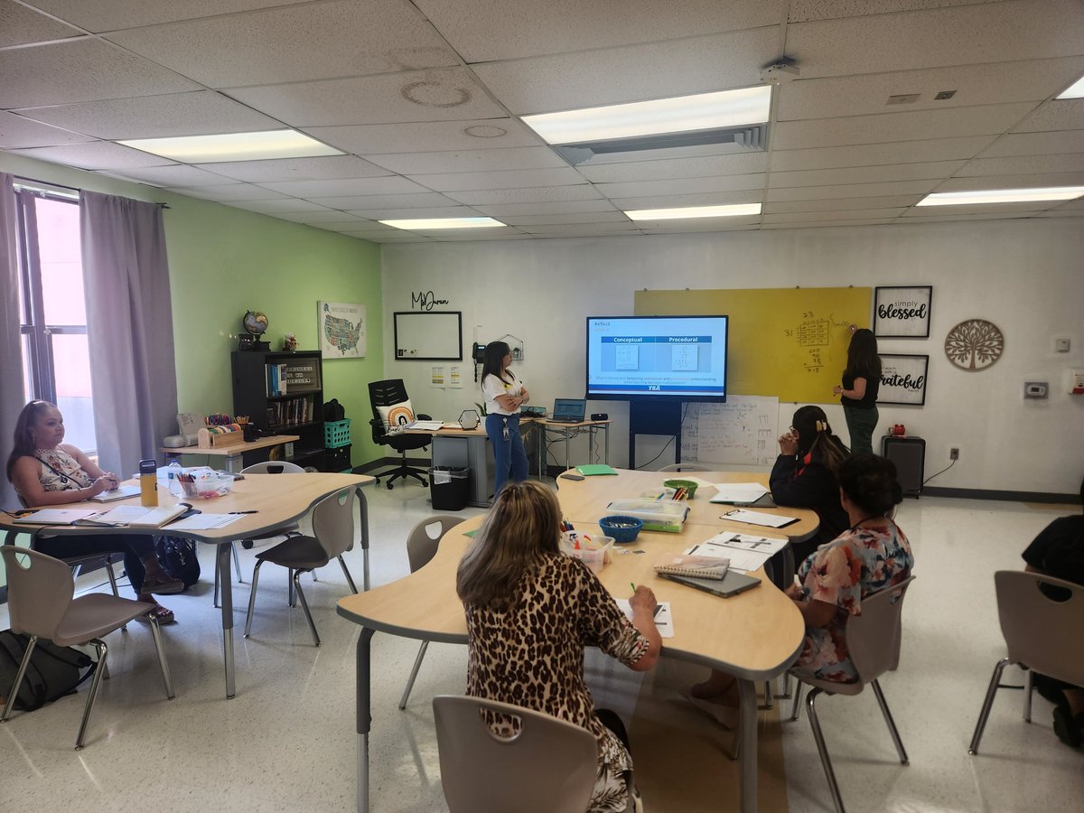 KSchulte_TISD's tweet photo. Balancing conceptual and procedural math during RBIS training for PK-8 teachers. Thank you @ESCRegion19 #HQIM #TIER1INSTRUCTION #TISDSTRONG https://t.co/5fwcAKODtR