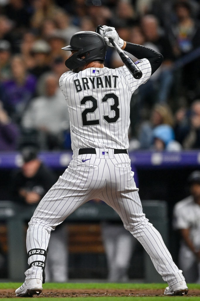ESPNInsights's tweet photo. Kris Bryant hit his first career HR against the Cubs tonight.

Bryant hit 160 homers in parts of 7 seasons with the Cubs, 2nd-most for the franchise since he debuted in 2015 behind only Anthony Rizzo. https://t.co/1gKzKKrIGf