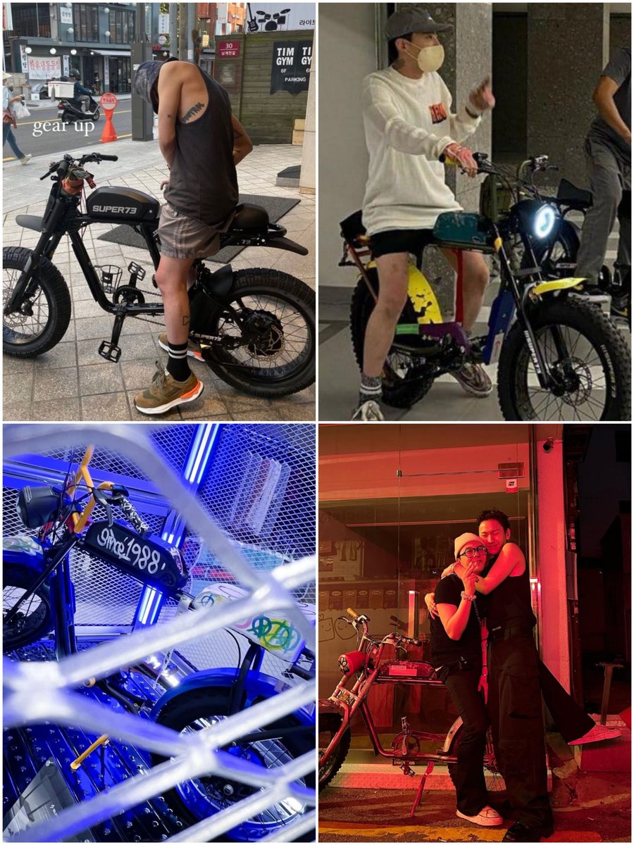 Jiyong super73 bicycle collection. So far, Jiyong has 4