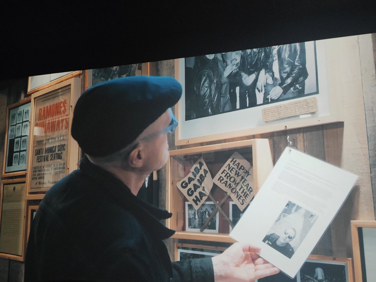 MartinFPercival's tweet image. An enjoyable evening in Sheffield watching the very interesting @kickoutdoc on the Newtown Neurotics. Recommended! Includes a mention of @ramonesmuseum - Steve Drewett donated their 31.12.77 New Year's mini banners. A fascinating history of a very interesting band.