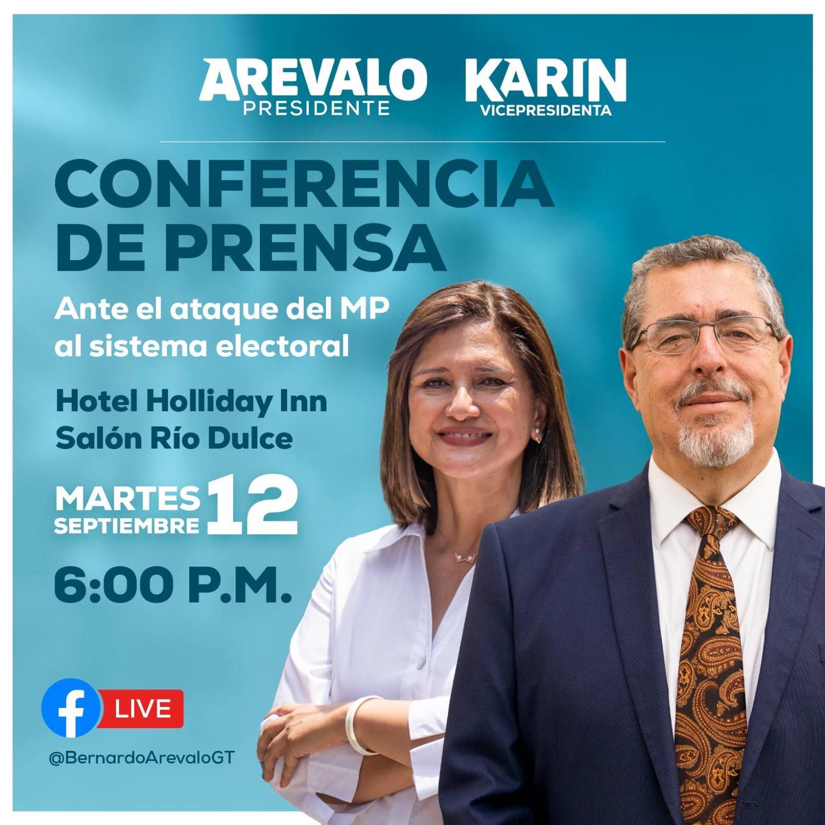 Convocamos a los medios de comunicación a una conferencia de prensa hoy a las 6:00pm. 
Estaremos dando declaraciones ante los allanamientos realizados por el MP en el COPE
