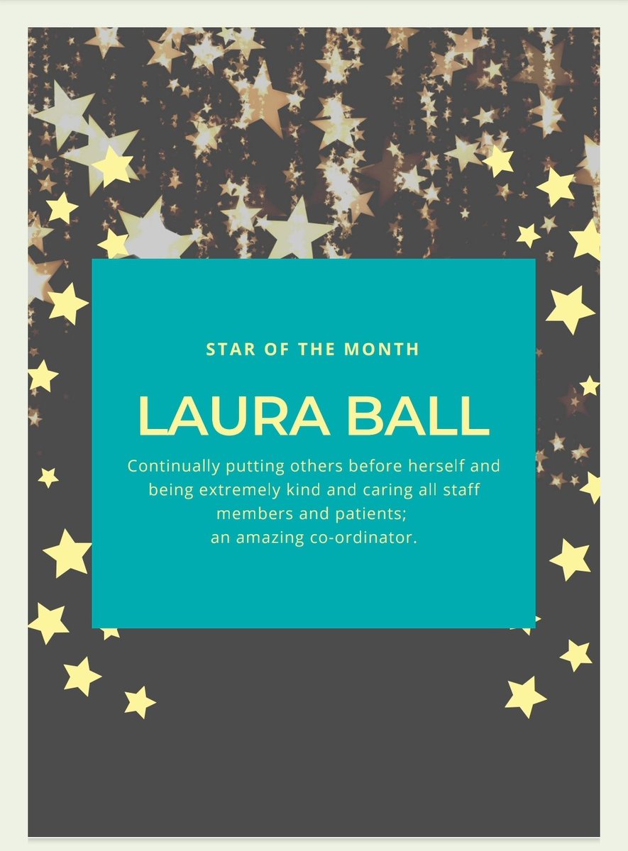 Well done to Sister Ball for winning the Star of the Month 🌟 👏 

Well done to all the highly commended  and superstar nominations. 👏 

Everyone's hard work does not go unrecognised 👏 

#teammau
#hardwork
#teamwork
#starofthemonth