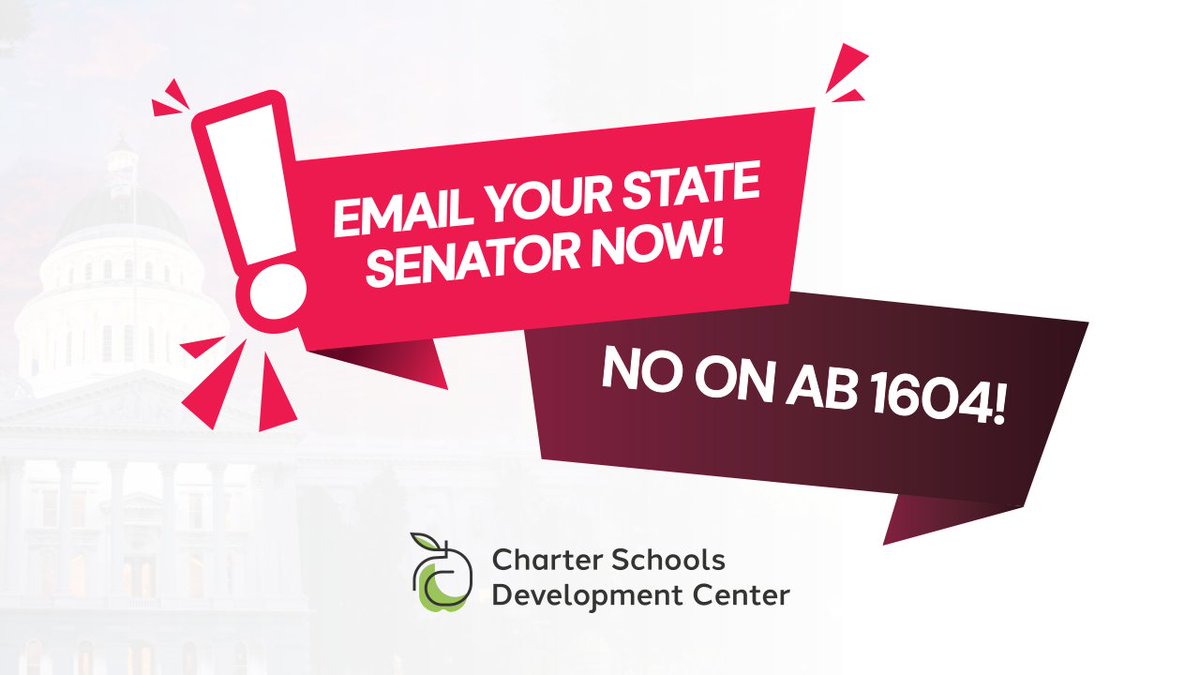 The final vote on AB 1604 is coming! Now is the time to advocate for charter school students and prevent AB 1604 from making needless and destructive changes to the CSFGP. Use CSDC’s advocacy platform to quickly email your State Senator now. p2a.co/9QQ4f6u