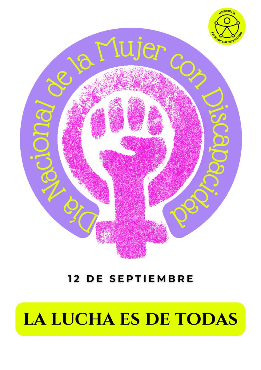 🧵 Hoy 12 de septiembre en México se conmemora el “Día Nacional de la Mujer con Discapacidad”, por ello te invitamos a usar el marco conmemorativo en todas tus redes sociales, es momento de hacernos visibles, es momento de hacernos presentes.

#SoyMujerConDiscapacidad
...