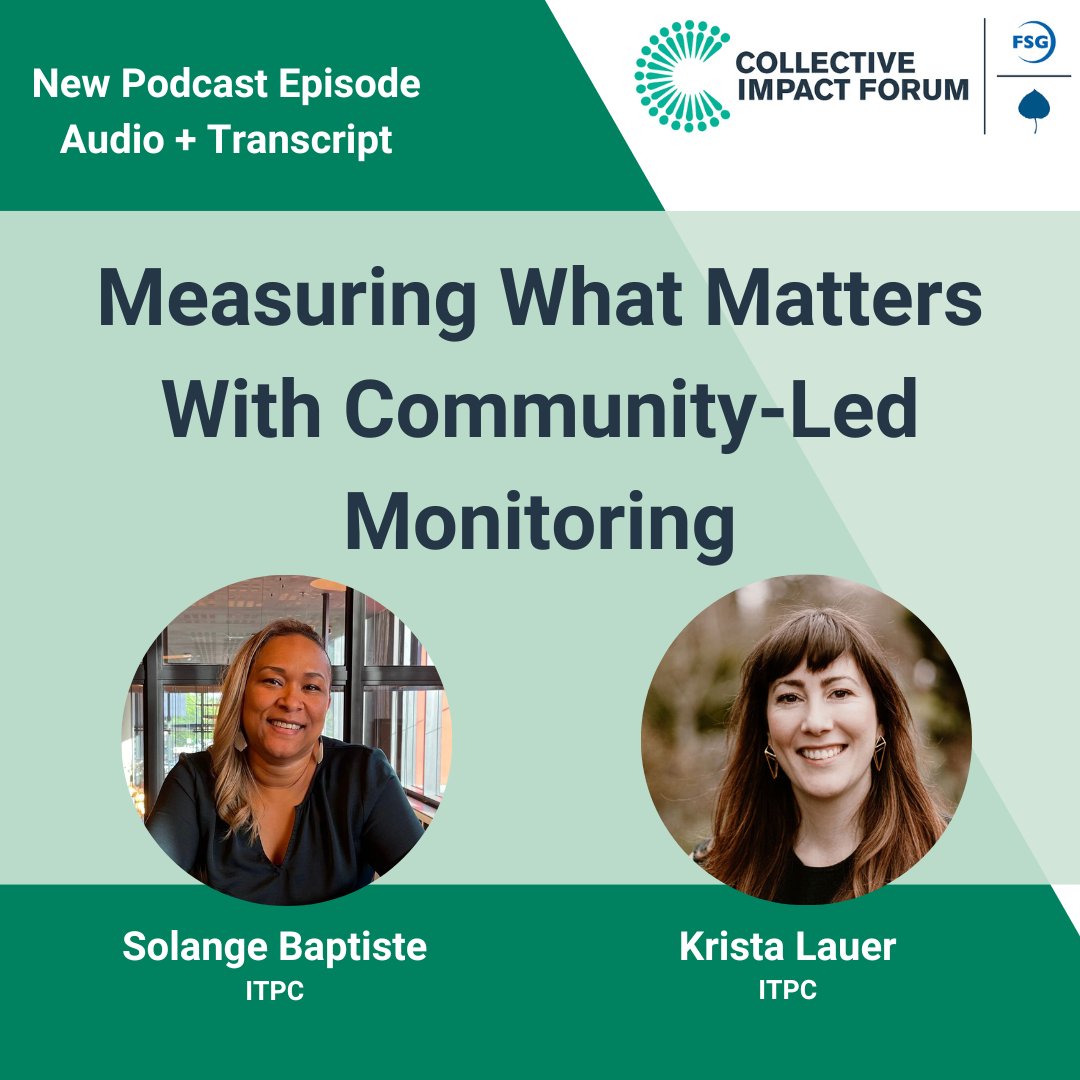 Collective Impact Forum (@ciforumtweets) on Twitter photo New on the podcast – We talk with <a href="/ITPCglobal/">ITPC Global</a>'s Solange Baptiste and Krista Lauer about community-led monitoring (CLM) and how data practices like CLM can unearth community access barriers and pain points within a system. collectiveimpactforum.org/resource/measu… New on the podcast – We talk with <a href="/ITPCglobal/">ITPC Global</a>'s Solange Baptiste and Krista Lauer about community-led monitoring (CLM) and how data practices like CLM can unearth community access barriers and pain points within a system. collectiveimpactforum.org/resource/measu…
