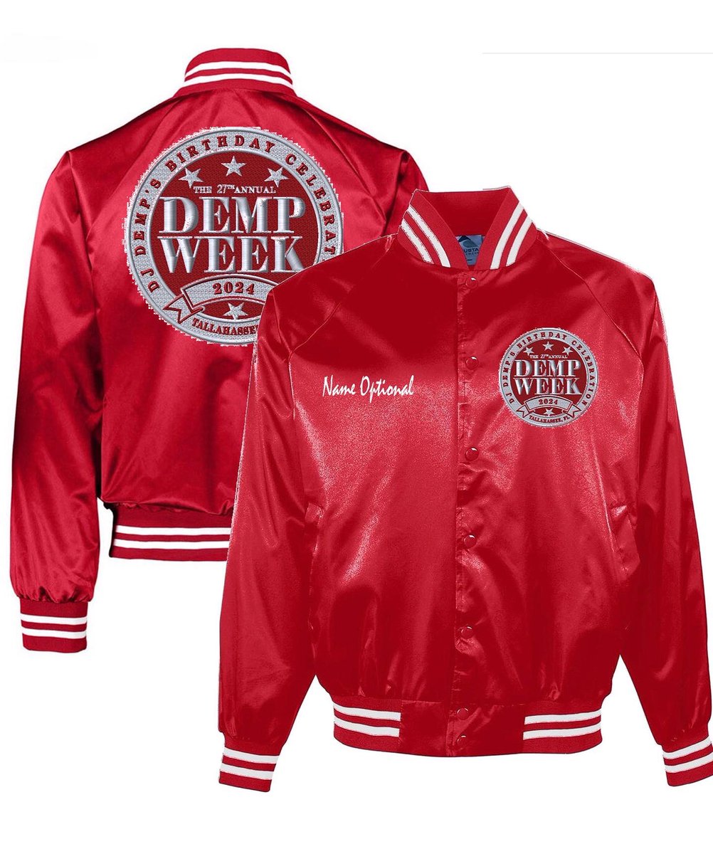 DJDEMP's tweet photo. #DEMPWEEK2024 Merch Alert🚨
Embroidered Jackets Available for PreOrder Now at https://t.co/PN5HQADOQM https://t.co/pRjcY5F4Iy