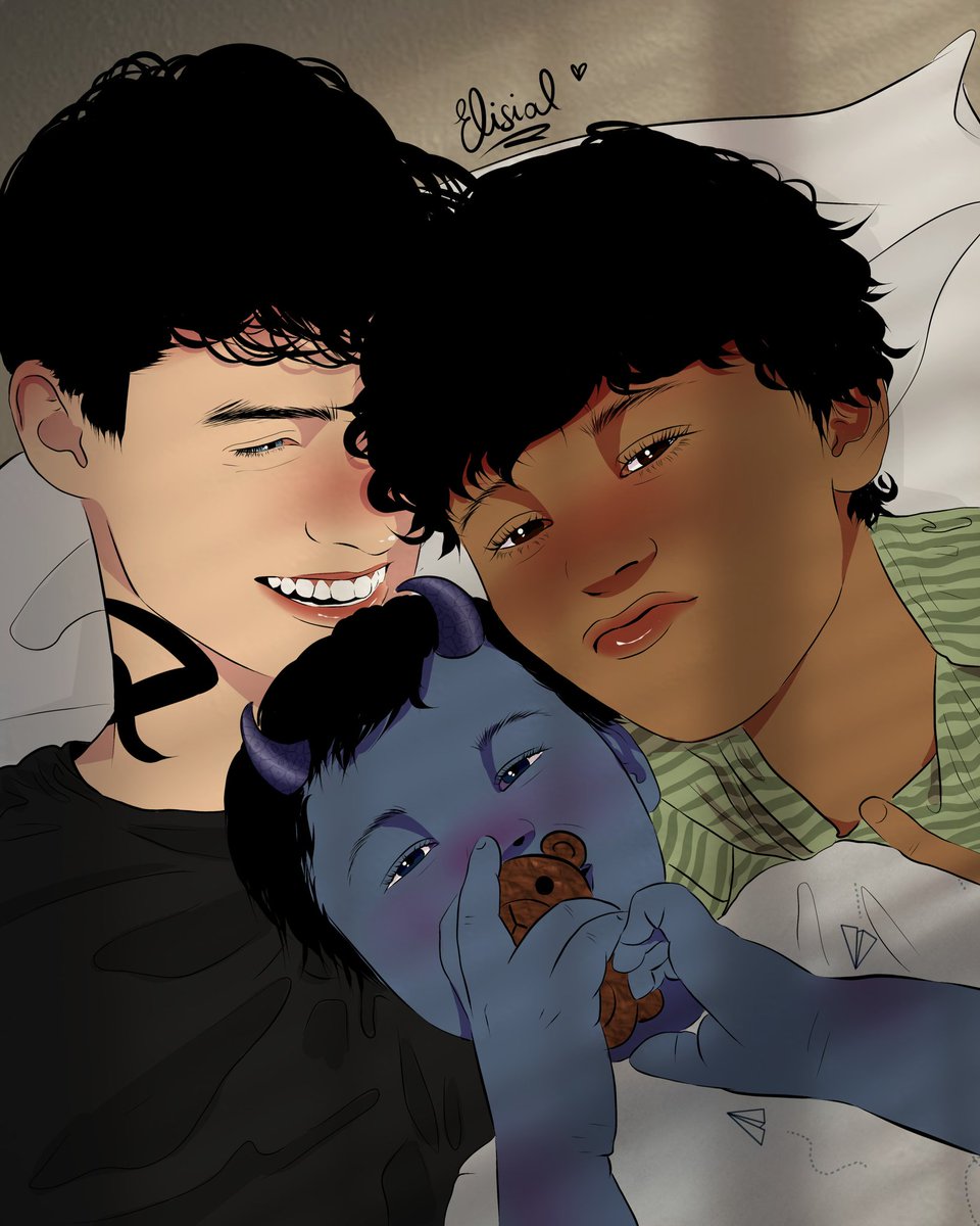 It's Alec's birthday and he had the sweetest and messiest goodmorning because his sons love him an awful lot 🖤💙 and who knows, maybe his husband has prepared a romantic little something ;)) 

Characters belong to <a href="/cassieclare/">Cassandra Clare</a>