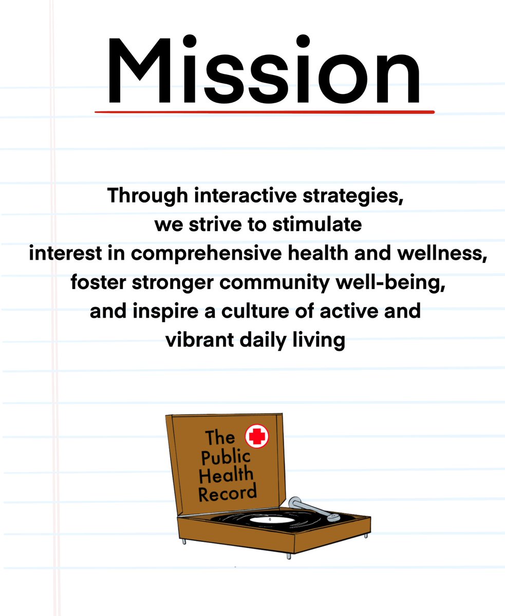 ThePHRecord's tweet photo. As a social impact organization, the Public Health Record is committed to fostering an understanding of public health issues, while encouraging a culture of healthy living. This is who we are! https://t.co/YJZNLCST23