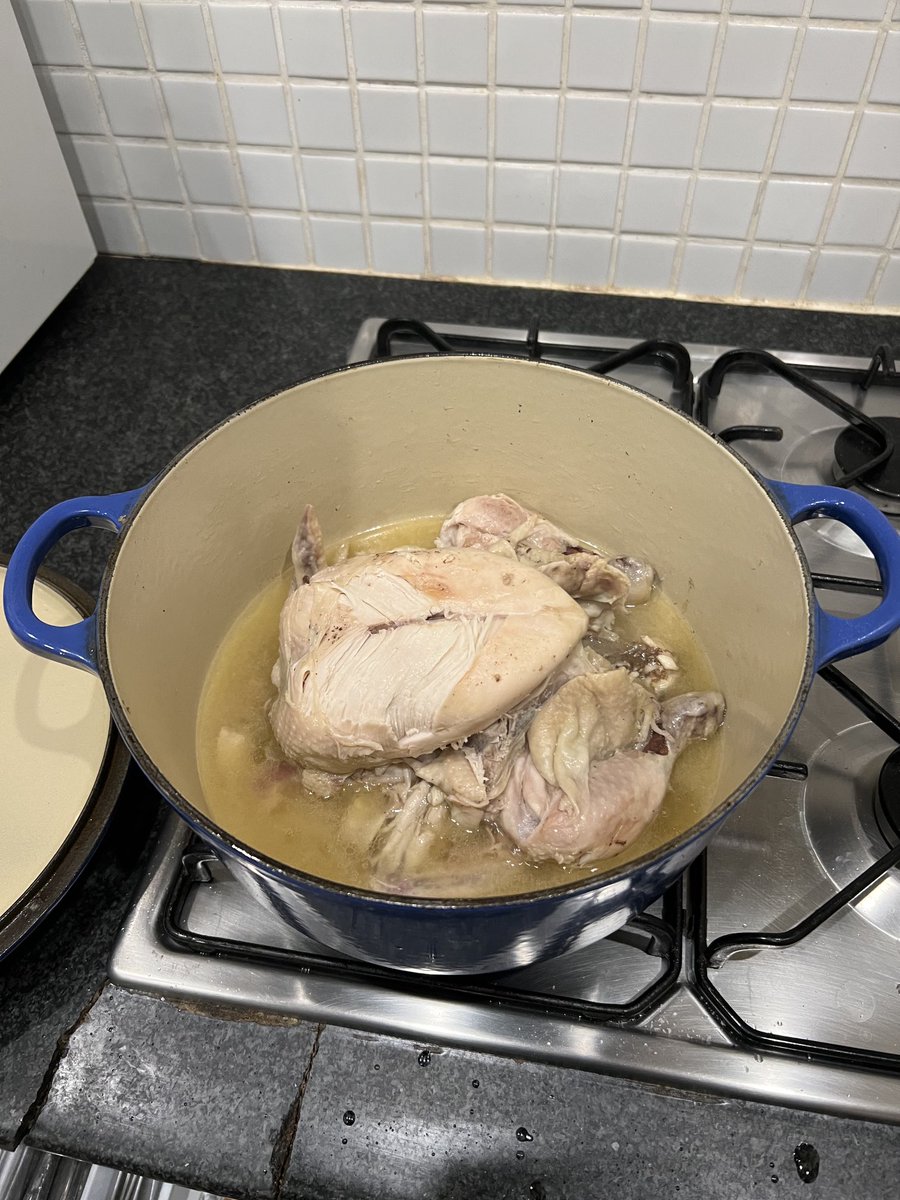 tito_mboweni's tweet photo. So, this is how we have landed. To be honest, THAT was not the plan! But the result was tasty! Chicken stew a la Mboweni!! 🏃🏿🏃🏿 https://t.co/fZl1k0y10C