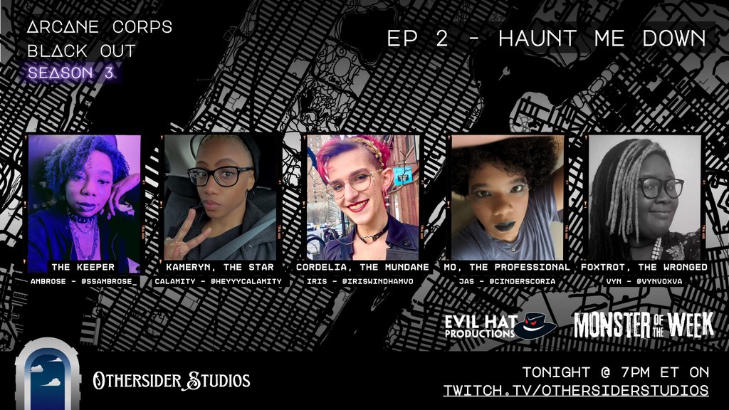 OthersiderStd's tweet photo. 🔴WE ARE LIVE🔴 with Arcane Corps: Black Out, Episode 2 - Haunt Me Down!
--
Watch it here https://t.co/fUckmh6DSE

#motw #monsteroftheweek #evilhat #actualplay https://t.co/MNc1DgnF1U