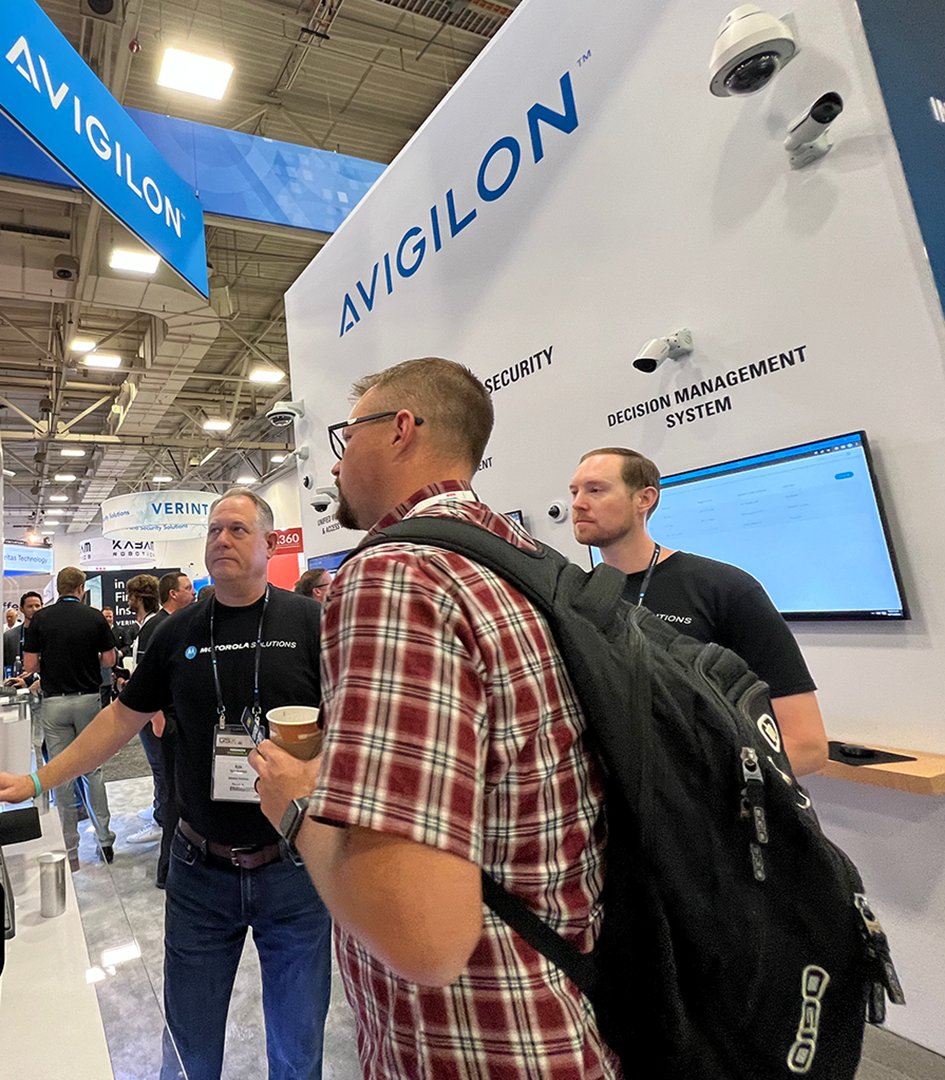 Avigilon's tweet photo. With one more day to go at #GSX2023, there’s still time to visit @MotoSolutions’ booth 3505! See how #OnPremise 🖥 and #CloudConnected ☁ #VideoSecurity and #AccessControl tech are improving #safety and get a sneak peek at the upcoming H6A Camera Line. 📹🚪 https://t.co/wWnzrcHKHQ