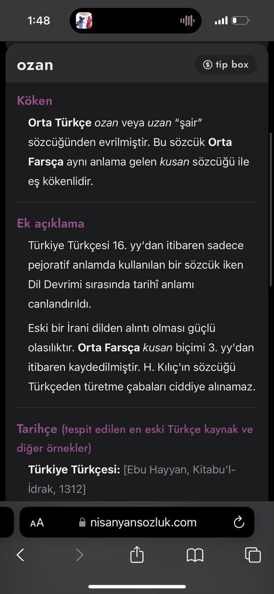 kelimeciseyma's tweet photo. “oyun” üzerine düşünürken “oz-“ köküyle karşılaştım, görür görmez aklıma “ozan” düştü, “yarışmak, oynamak” manasındaki bu kökten türemiş olabileceğine dair bir heyecanla bulduğum (bu zayıf etimolojik açıklamalara karşı) güçlü bir alternatif önerisi olarak — oz’dan ozan, oynayan https://t.co/hvqcoRCFc2