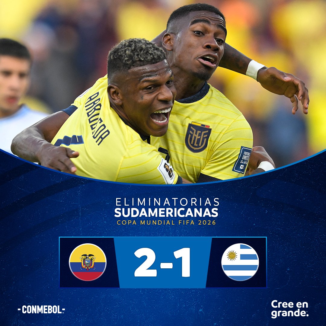 Ecuador vs. Uruguay (2-1): video, resumen y goles por Eliminatorias 2026, FUTBOL-INTERNACIONAL