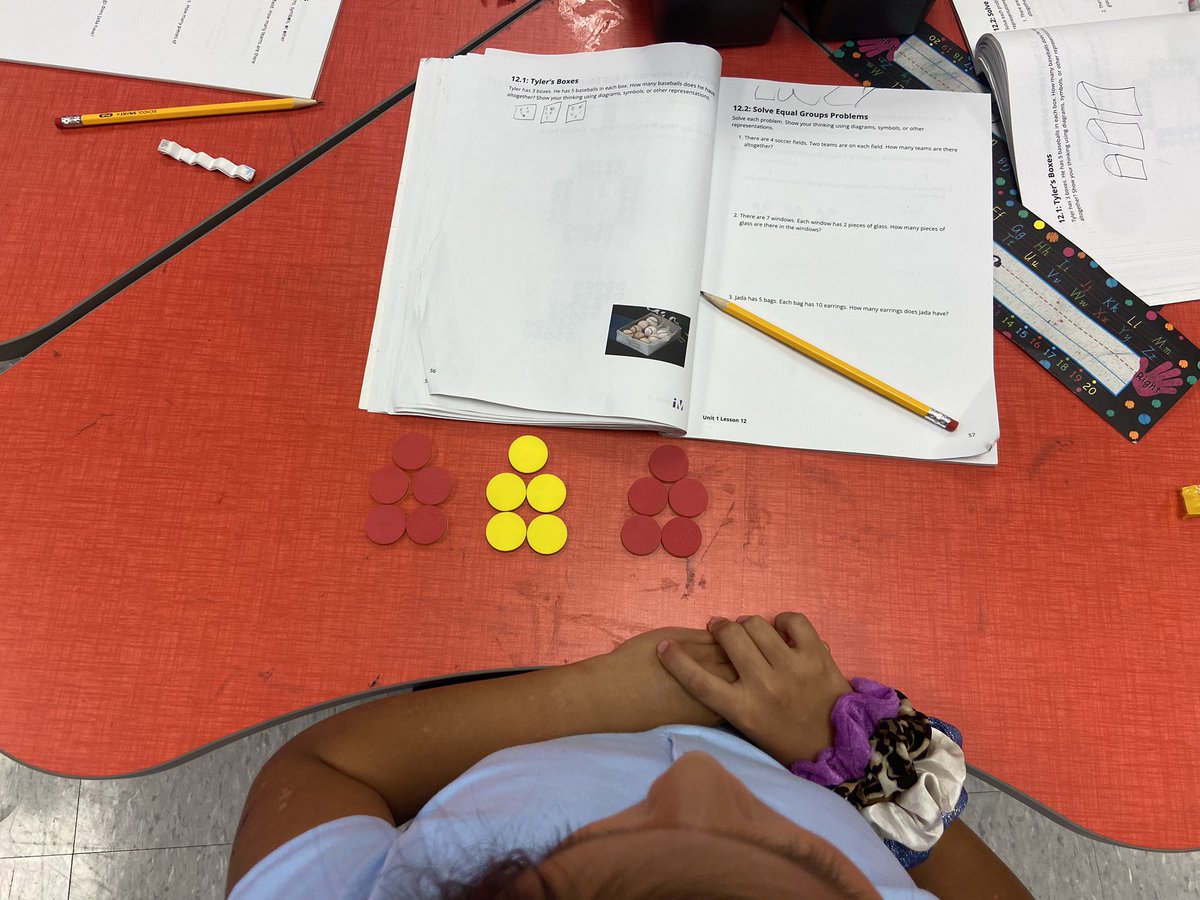 KearrraT's tweet photo. Multiplication is what’s popping in third grade @McFerranKY!! Students are representing multiplication using equal groups! 🥰

@LDJones01 https://t.co/4IqXKJRmkb