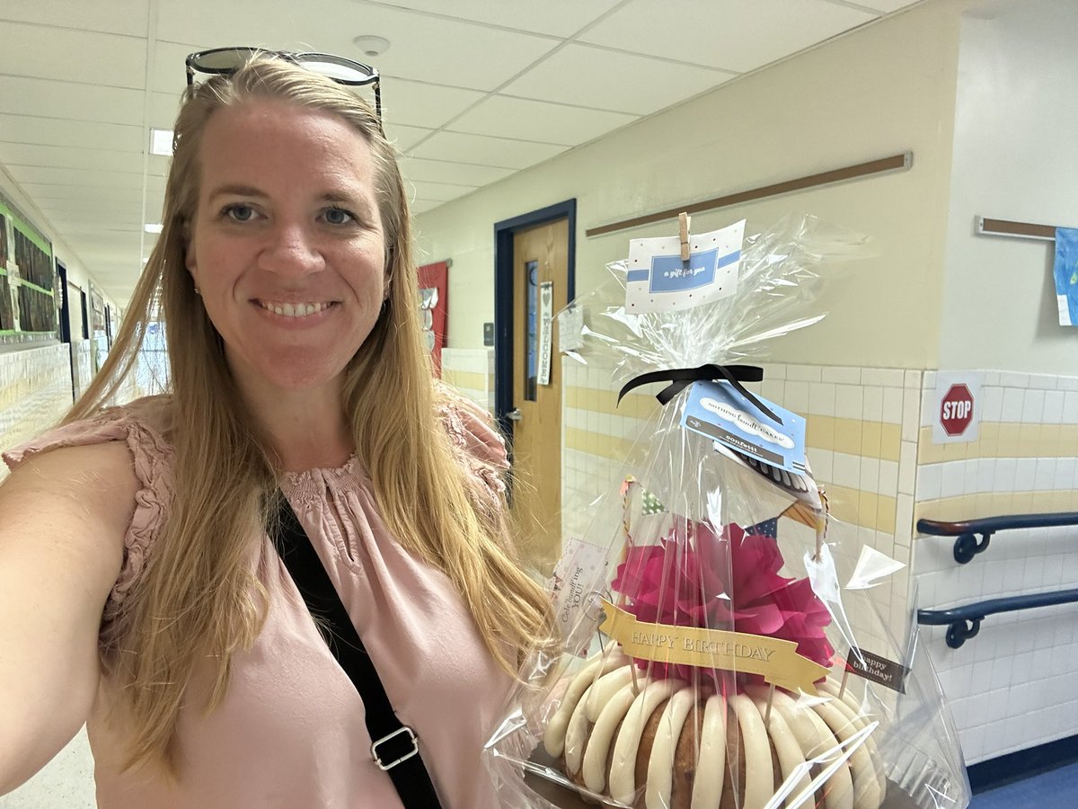 Nothing like getting a surprise cake from my parents at work on my 40th!!! 🥰 <a href="/haycockcougar/">Haycock Elementary</a>