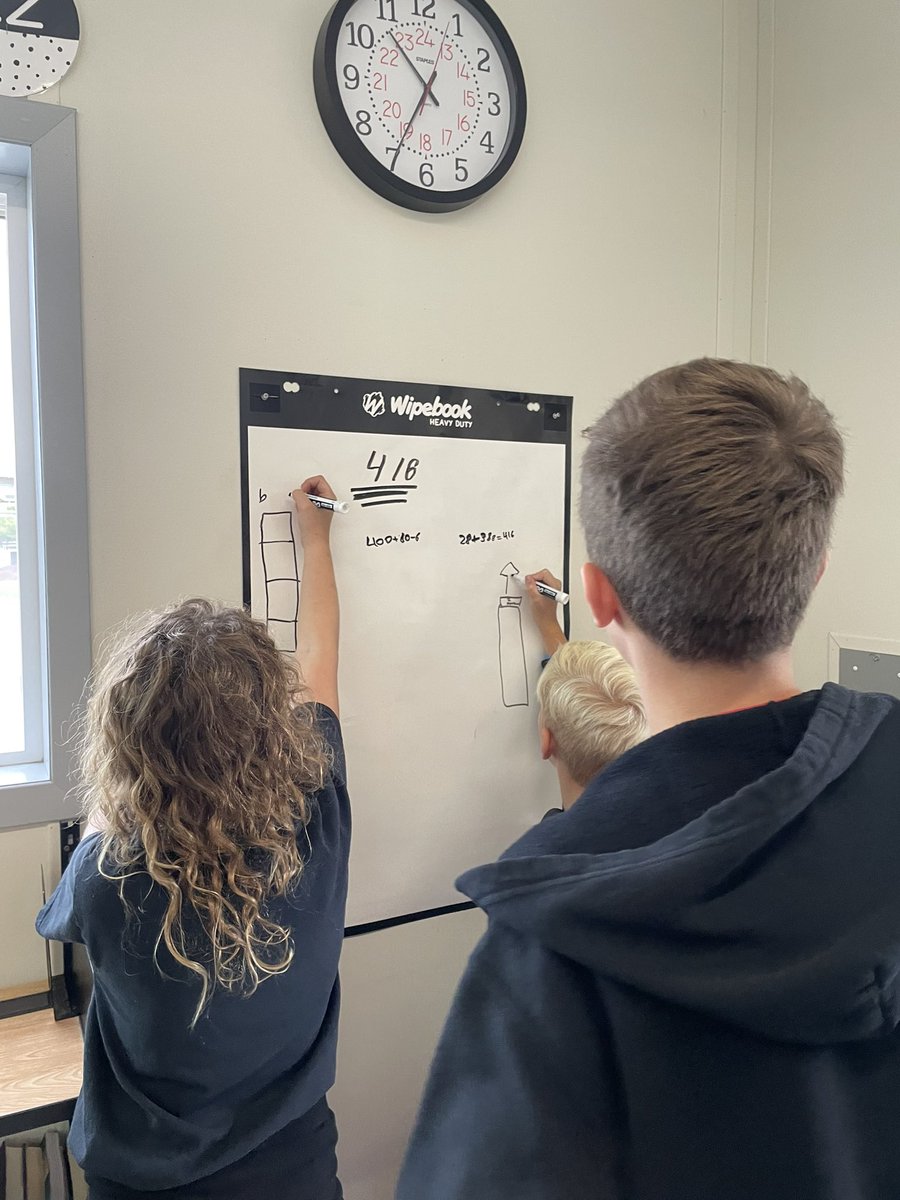 k_ablitt's tweet photo. Introduced vertical learning today! Students worked in groups to refresh their memories of place value via the snap format. Great snapshot for teamwork, leaders and flexible thinking! #sd33learns #thinkingclassroom https://t.co/CsW5UXFq5C
