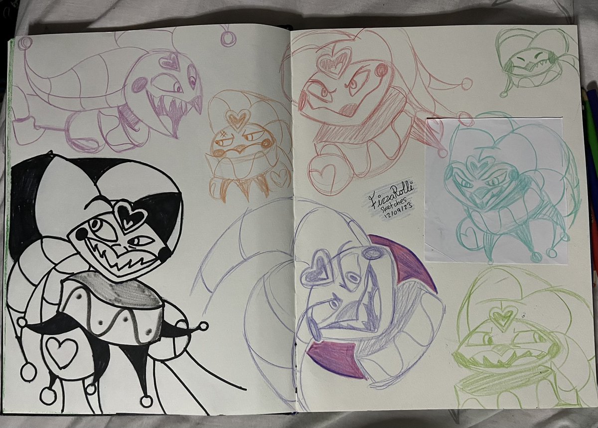 panicartspace's tweet photo. Fizzarolli💚
Various practice sketches of Fizz, felt pens and double page of coloured pencil sketches. 
#fizzarolli #fizzarollifanart #helluvaboss #HelluvaBossFanart #alexbrightman #vivziepop #fizzmodeus #fizzarollisketches https://t.co/3VHlEbYnQn