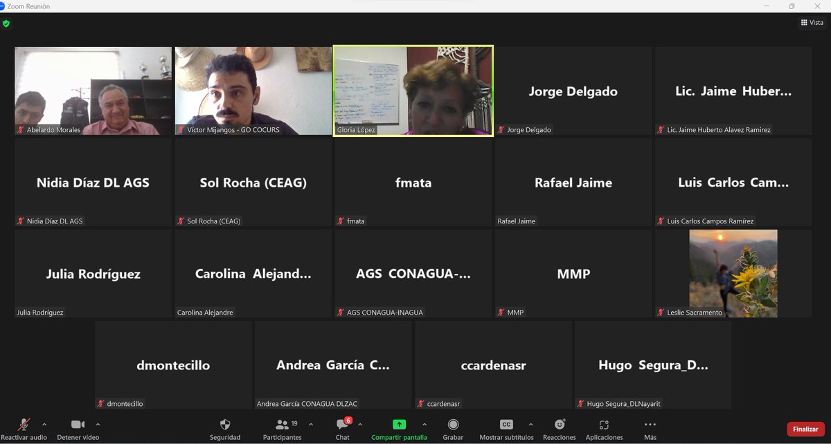 Sesión completa en el GET Cultura del Agua con la presentación del programa de <a href="/GobAgs/">Gobierno del Estado de Aguascalientes</a>  y de nuestra invitada <a href="/Marissa_mar/">Marissa Mar-Pecero</a> sobre los trabajos en el <a href="/CuencaRioBravo/">Consejo de Cuenca del Río Bravo</a>. En tiempos de sequía fortalecer la cultura del agua es vital para el cuidado de nuestros recursos hídricos.