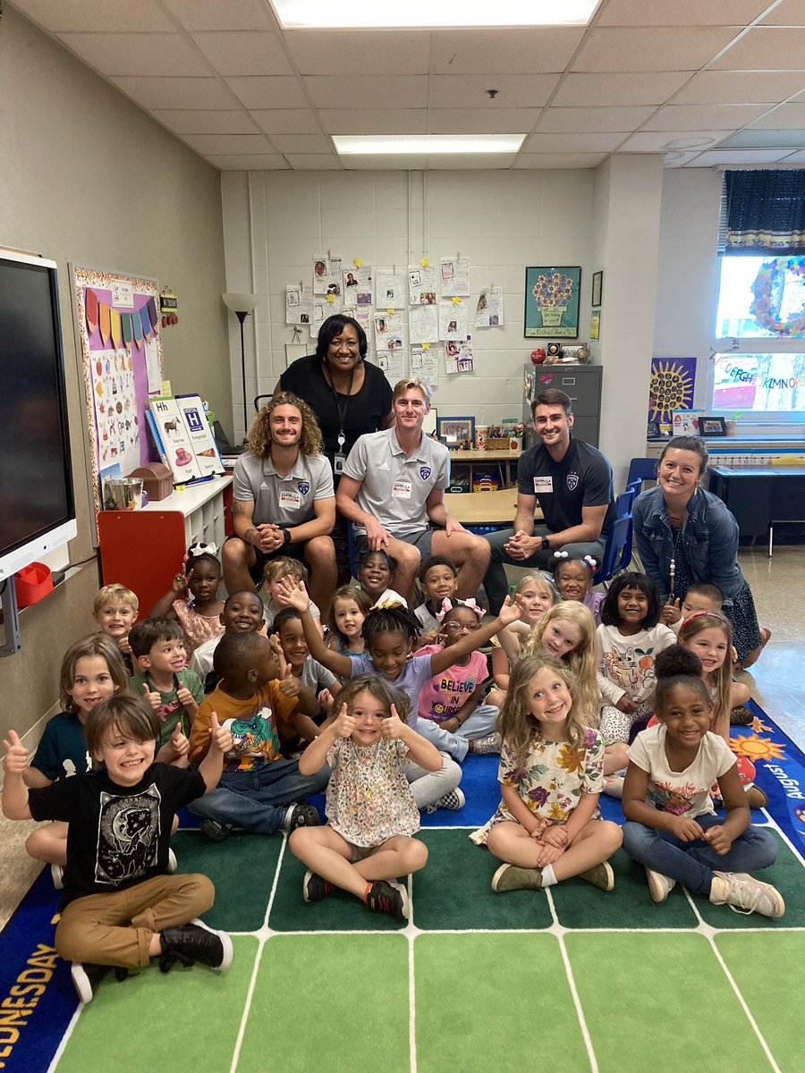 Thank you to <a href="/loucityfc/">Louisville City FC</a> team members <a href="/kyleadams_NZ/">Kyle Adams</a> <a href="/kylemorton24/">Kyle Morton</a> and @maarten_pouwels for visiting LPAS today and reading to our kindergarten students. They loved it!