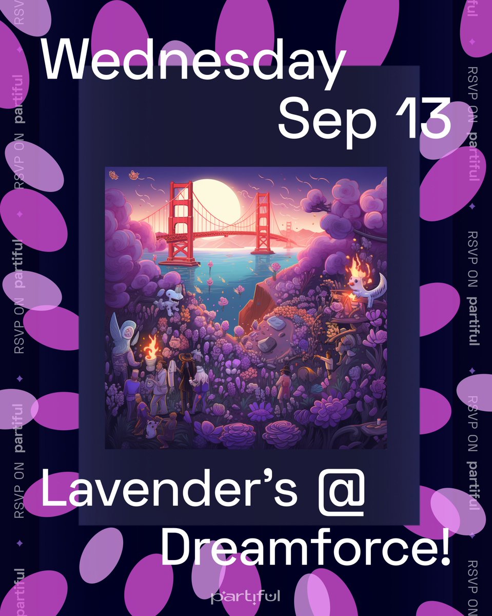 24 hours to plan a #Dreamforce party? 😅

No problem. It's Lavender Duh. 🧙‍♂️🔮🚀

lavender.ai/dreamforce

Tomorrow 9/13 • 7-10pm
715 Harrison St (5 min walk from Moscone)

<a href="/lavenderhq/">Lavender 💜</a>