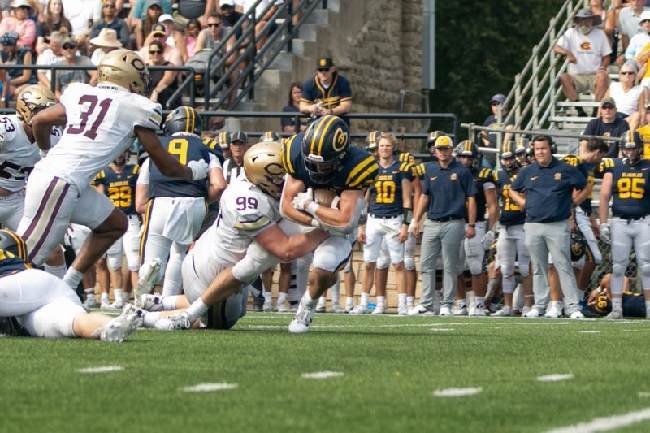Thatcher High grad Collin Thompson leads all of <a href="/NCAADIII/">NCAA Division III</a> with 9 tackles for loss thru 2 games for <a href="/Cobber_Football/">Cobber Football</a>.