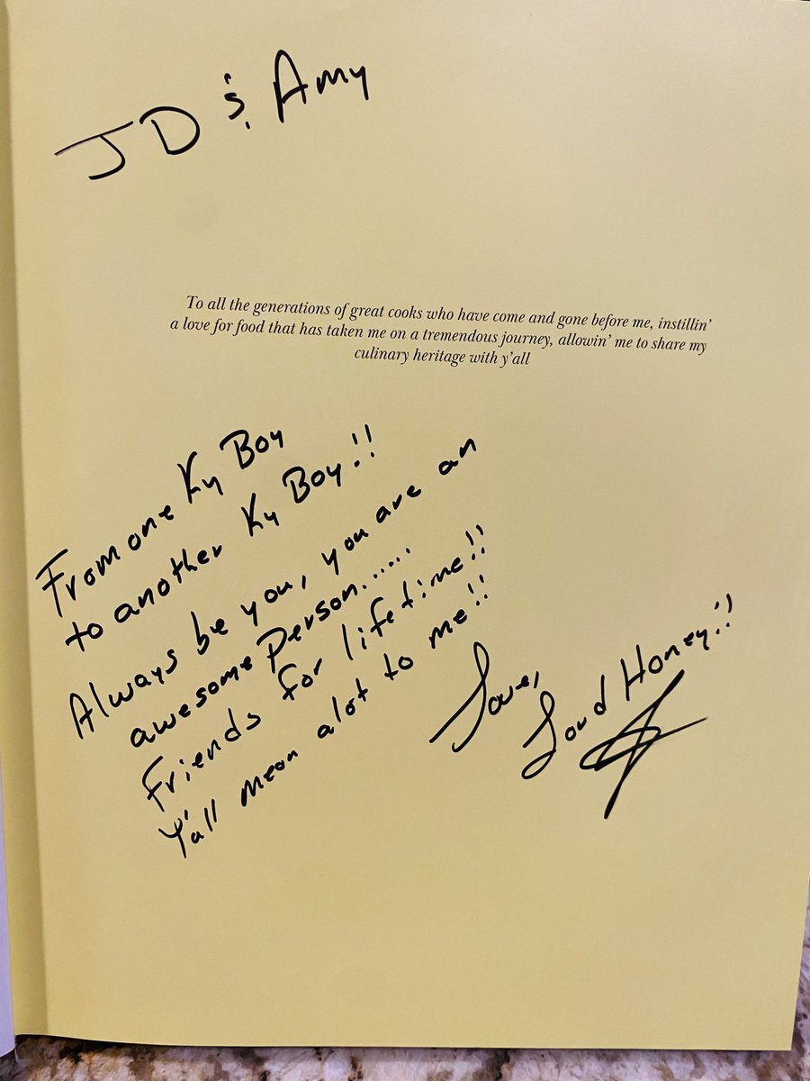 Thanks to our <a href="/FoodNetwork/">Food Network</a> friend and superstar <a href="/Mrcountrybling/">Chef Jason Smith</a> for sending us a signed cookbook! How nice of Jason! Thank you buddy! It’s got so many treasured recipes! Amy can’t wait to make some of your famous recipes.