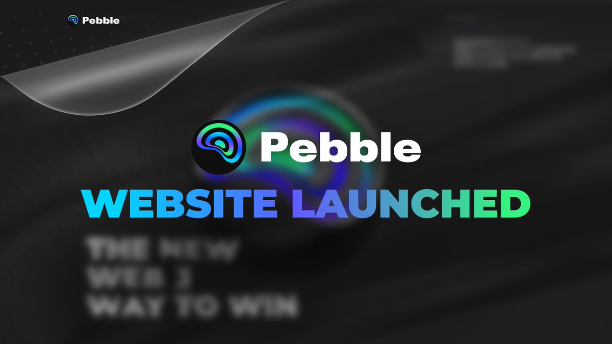PebblePlay's tweet photo. Experience The New #Web3 Way to Win with Pebble.
Check out our teaser website to learn more👇
https://t.co/wH0XsROswG https://t.co/8BKQCWVzyf