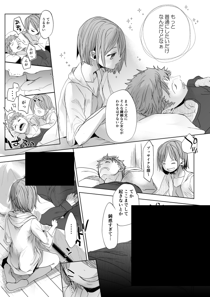 夏コミ新刊です
わたしと兄の日常5
※時系列的には3の続きです
※4は一番最初のお話です
とらのあな様、メロンブックス様、ブックメイト様
FANZA様、DL様で取り扱って頂いております。よろしくおねがいいたします。
リンクはプロフでサークルページに飛べます 