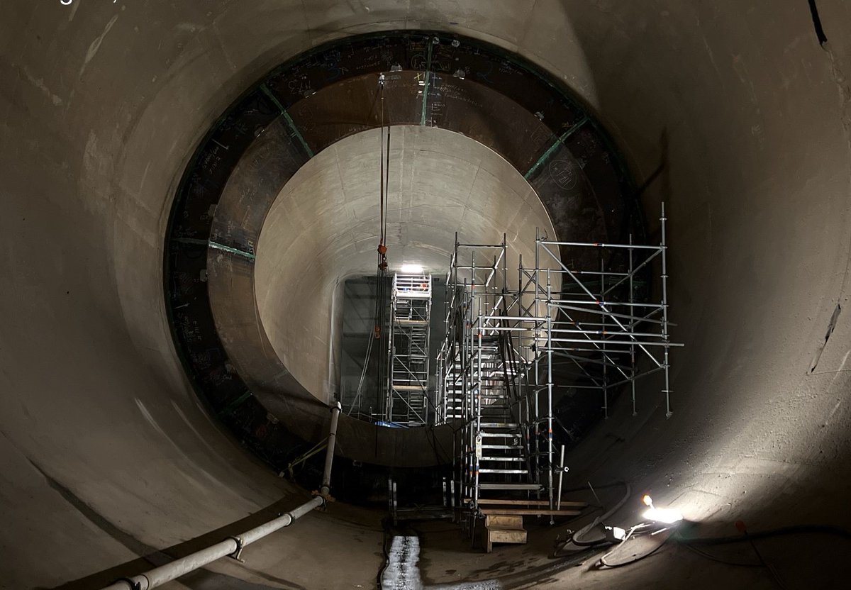 MILESTONE: #SiteC tunnel conversion is complete. We installed four large rings inside one of the two tunnels diverting the Peace River. These rings will play a key role in reservoir filling, which could start as early as this fall. ow.ly/YX5J50PKTRo