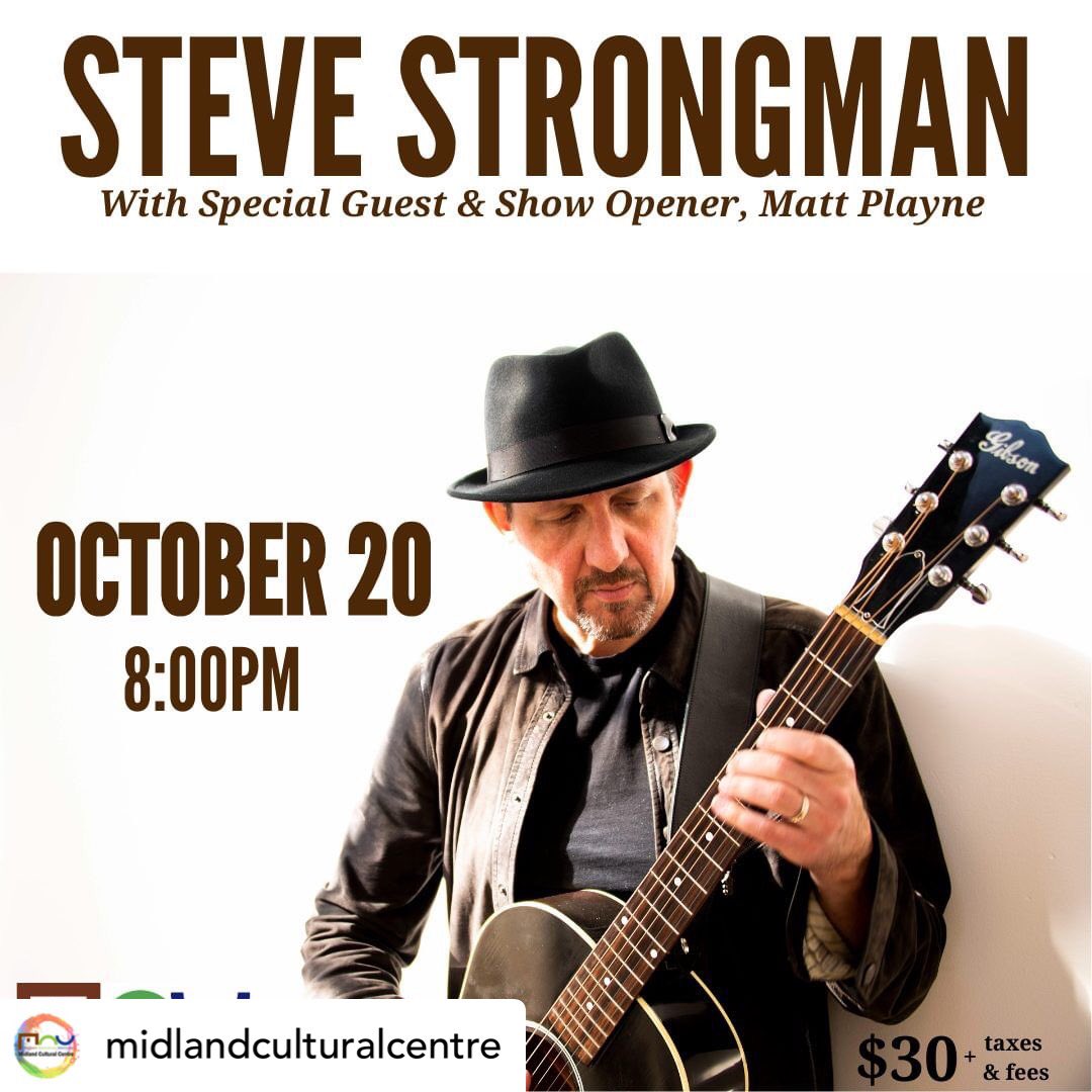 BB_SMI_tweets's tweet photo. 📣 October 20th - 8pm @theMCCinMidland Get ready for an unforgettable night of blues with the Juno Award-Winning Canadian Bluesman Steve Strongman with special guest &amp; local fav, the talented Matt Playne 

Get your TICKETS 🎟 here! ⬇
https://t.co/sFzqEFnlQF https://t.co/mnf7K1vxKs