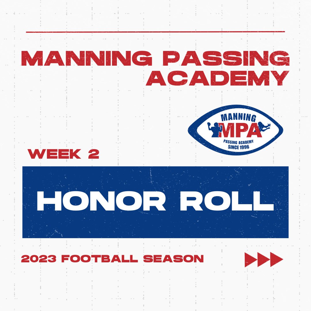 mpa_info's tweet photo. Here’s our honor roll and MVP of week 2! https://t.co/Od6qc7c3RL