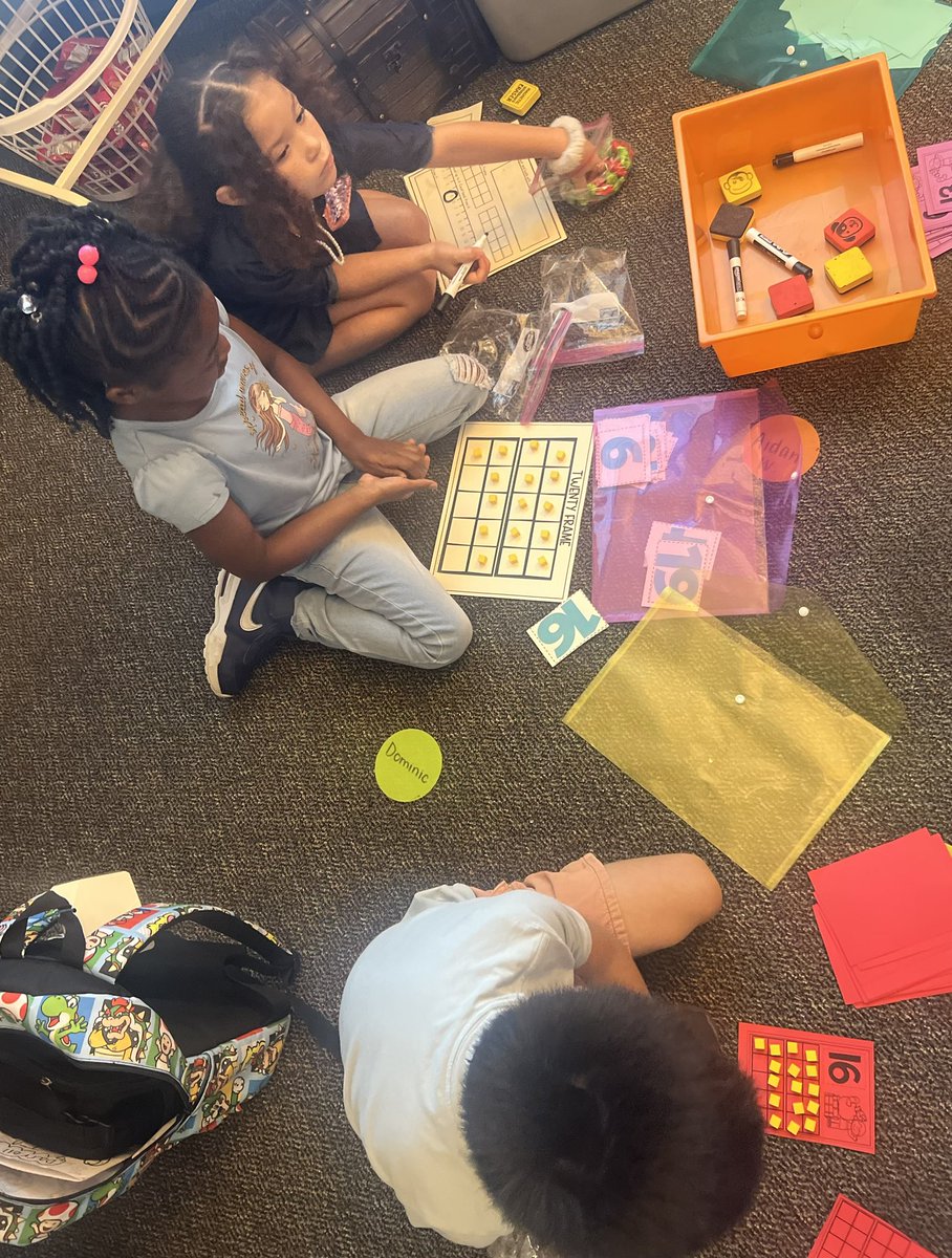 These 1st Grade Oaks Owls were working today in stations and visibly representing their learning. Students were making combinations of 10, representing numbers in various ways, and even solving puzzles on the computer program called ST Math. <a href="/HumbleISD_OE/">Oaks Elementary</a>  <a href="/HumbleElemMath/">Humble ISD Elementary Math</a>