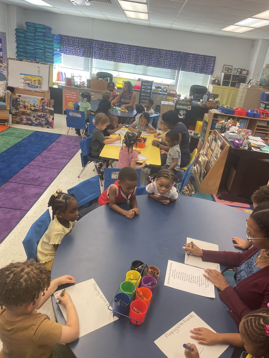 morbull757's tweet photo. Mrs. Gardner and Mrs. Taylor conducting small group instruction after this morning’s Reading lesson in their inclusion classroom. #week2 #smallgroupswork #buildingbridges #preKmatters @in8days @DrPSW_PKC @nicscud @ebracyPPS @cardellpatillo @CPCRM @deloach_dianne @morbull757 https://t.co/87aXoTeyYe