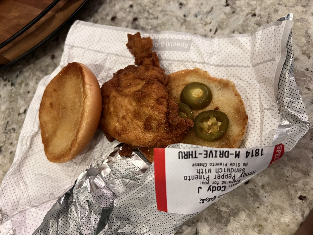 CJennings210's tweet photo. @ChickfilA I wanted to try the new Pimento Cheese Sandwich tonight but I am missing something important… Super bummed honestly… I guess I will give it another try at some point... #cfa #chickfila #poolerga 🥲🤷🏻‍♂️ https://t.co/NbkmAfeRyq