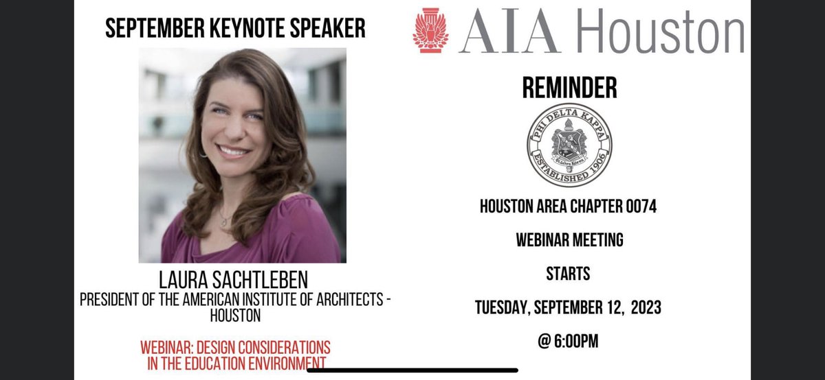 PDK Houston Area Chapter 0074 (@pdk_houstonarea) on Twitter photo We are thrilled having <a href="/SachtlebenLaura/">Laura Flannery Sachtleben</a> with the American Institute of Architects- Houston presenting this evening to our members! Thank you!!! We are thrilled having <a href="/SachtlebenLaura/">Laura Flannery Sachtleben</a> with the American Institute of Architects- Houston presenting this evening to our members! Thank you!!!