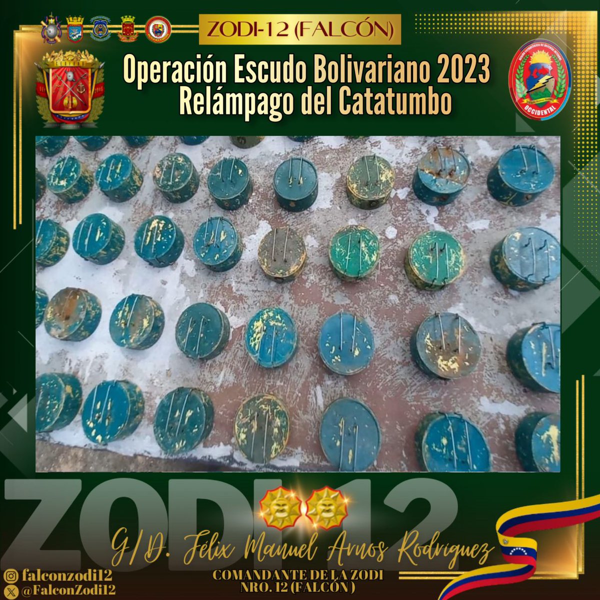 NOTÍCIA📄|| #FANB con el empleo de las URRAS de Combate, logró la destrucción de 06 laboratorio y más de 8.000 mil kg de droga (cocaína) así como material para la producción (hornos, combustible, municiones y explosivos) utilizados por los #TANCOL

#RelampagodelCatatumbo