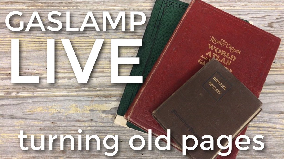 GaslampASMR's tweet photo. Hello all! Hope you can join us this Thursday for another live stream. Page-turning with some old books, as well as our friendly chat community! 9:30pm ET. See you then. https://t.co/KtdH1tegwI