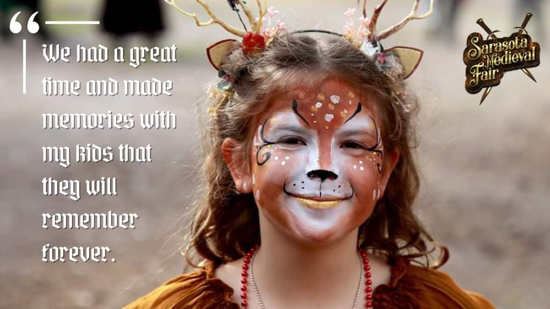 Raving fans? Yes, we’ve got those.

Join us weekends in November, and we think you’ll become a raving fan too.

Bigger, Better, Bolder. SarasotaMedievalFair.com #SMF2023