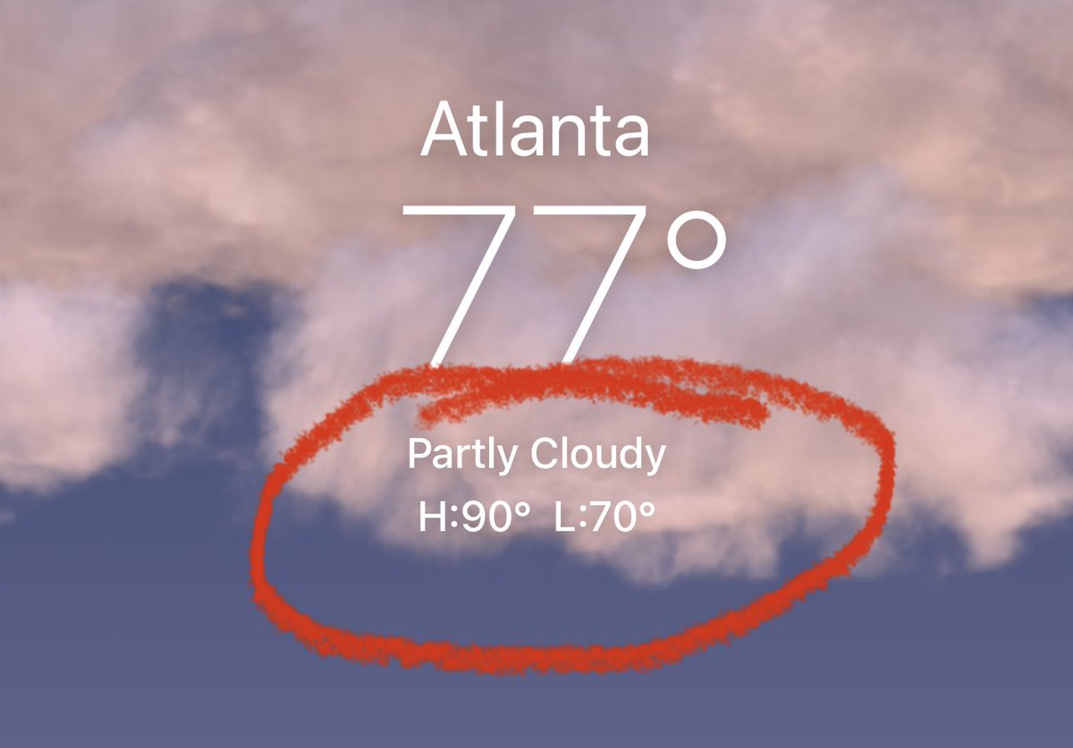 JoshuaSmithATL's tweet photo. @austinlouisray I mean, it did hit 90° today, so… https://t.co/4MFD1iSVRS