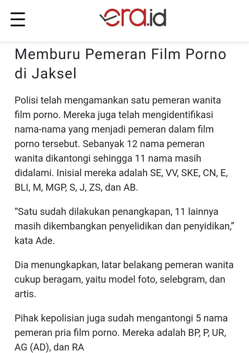 Astaghfirullah tololnya. Yang udah jelas warga lapor sambil bawa bukti KDRT dan hasil visum supaya polisi baik hati bertindak presisi malah ngang ngong ngang ngong <a href="/restrobkskota/">POLRES METRO BEKASI KOTA</a>
Giliran film bokep entah siapa yg lapor, eh berhasil dibongkar, kayaknya nanti sampe jumlah helai