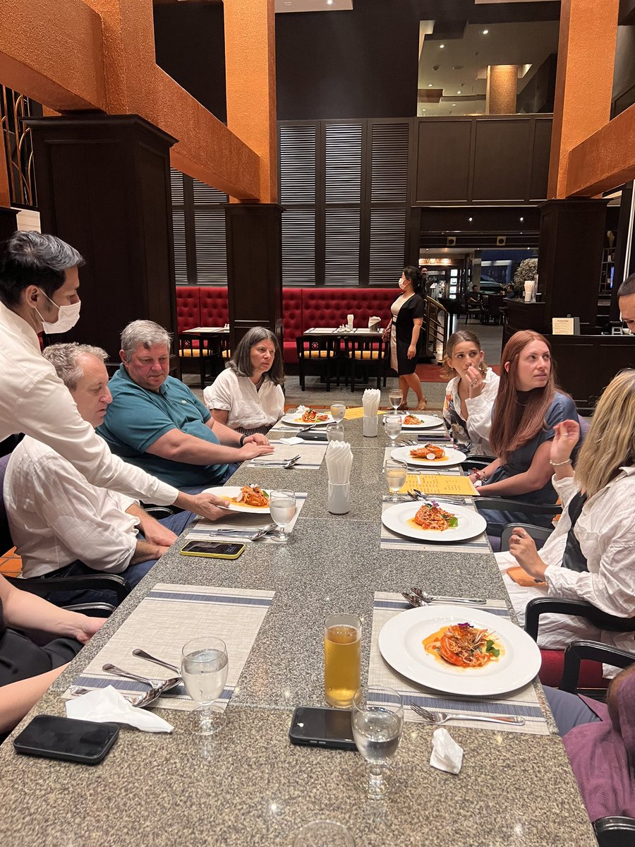 KunakornAt's tweet photo. A big shoutout to the Federation of Thai Chefs and iron chef contestant for providing this exquisite 6 courses welcome dinner for our mission. #endstroke #gravitymission #khaosoi #mangostickyrice https://t.co/mpjyX4JbZp