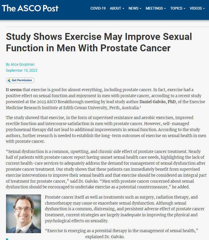 Rob Newton (@profrobnewton) on Twitter photo Our research from <a href="/EMRI_ECU/">Exercise Medicine Research Institute</a> at <a href="/EdithCowanUni/">Edith Cowan University (ECU)</a> has just been highlighted in <a href="/ASCOPost/">The ASCO Post</a>
ascopost.com/issues/septemb⦠Our research from <a href="/EMRI_ECU/">Exercise Medicine Research Institute</a> at <a href="/EdithCowanUni/">Edith Cowan University (ECU)</a> has just been highlighted in <a href="/ASCOPost/">The ASCO Post</a>
ascopost.com/issues/septembā¦