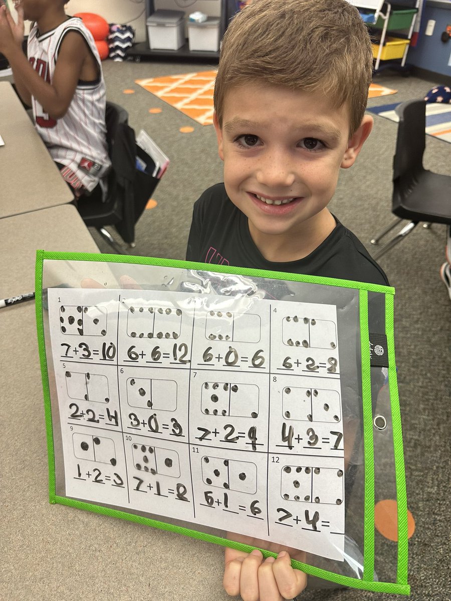 MCorley_ASE's tweet image. Domino fun at math stations this week. @HumbleISD_ASE @RRobinson_ASE #dominomatch #dominoaddition